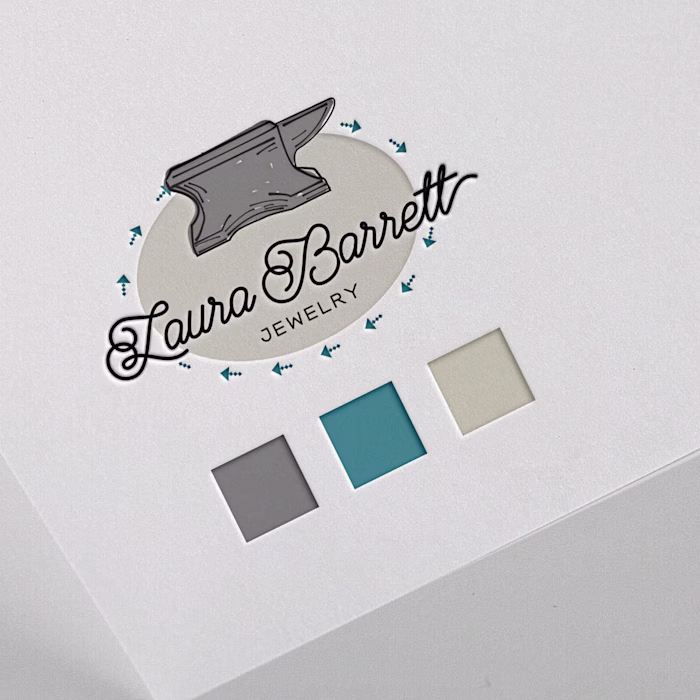 Illustrated logo design for jewelry maker