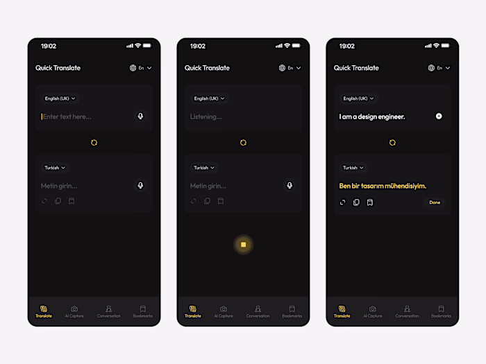 UI Screens from a translation