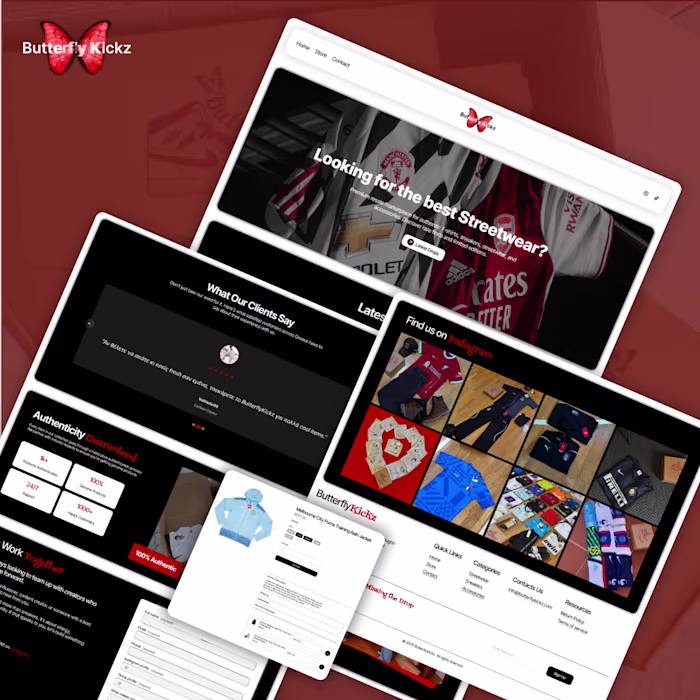 ButterflyKickz | Squarespace Website Design
