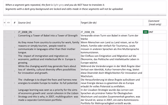 EN>GER Converting a Tower of Babel into a Tower of Strength
