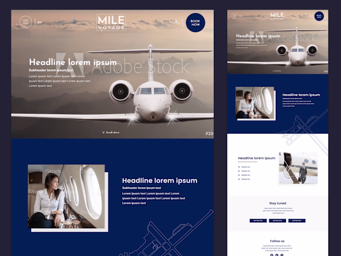 Mile Voyage Private Jets Booking Website Design