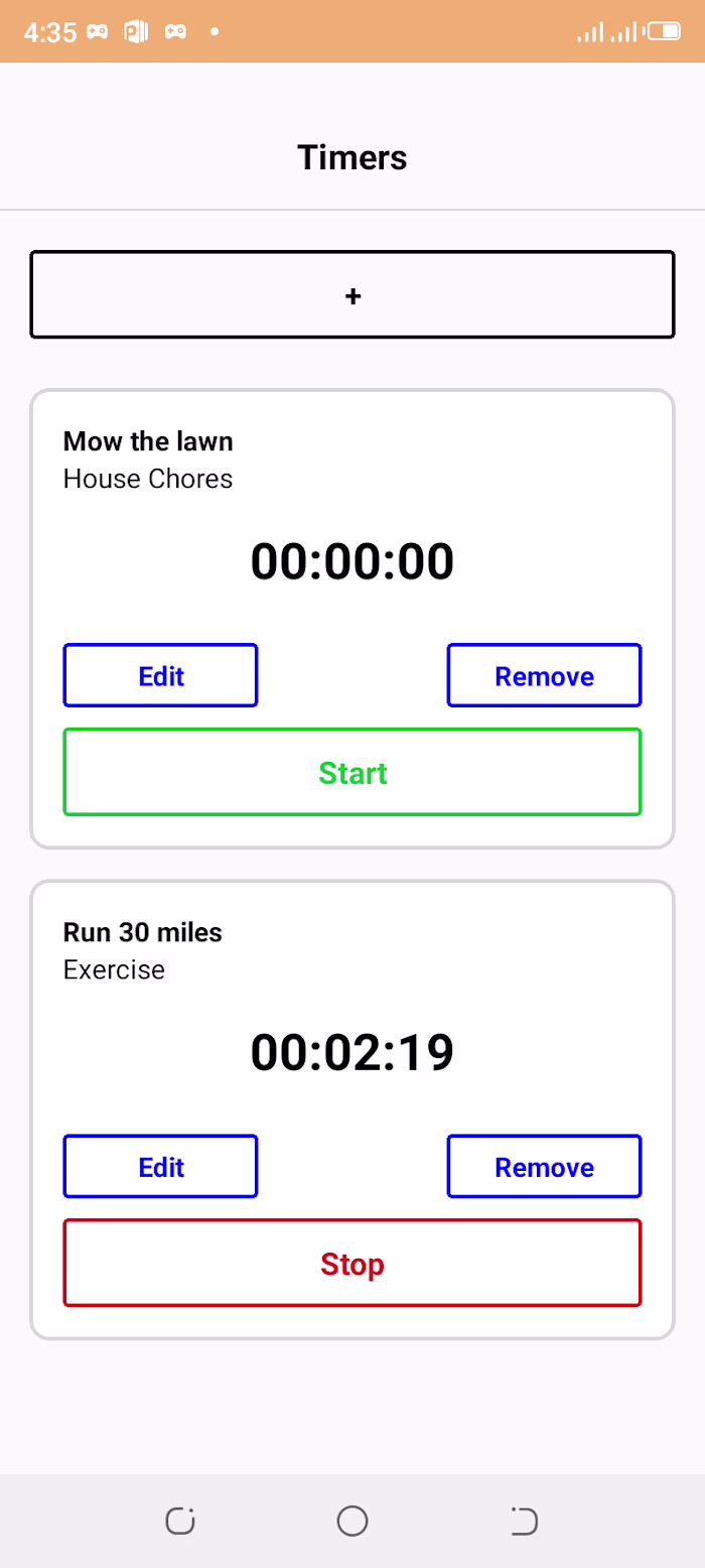 ⏱️ Time Tracker Mobile App A simple productivity app built w...