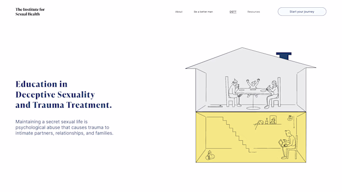 The Institute for Sexual Health: Landing page design