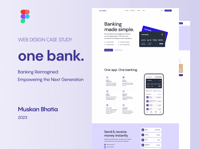 one bank - Designing a User-Focused Financial Website