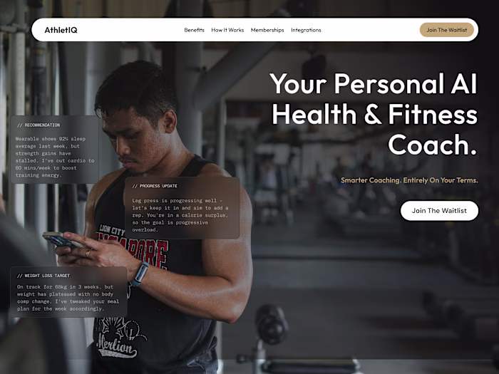 AthletIQ Landing Page Design and Development