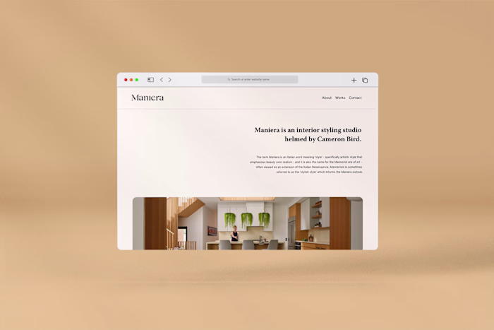 Maniera | Squarespace Website 
