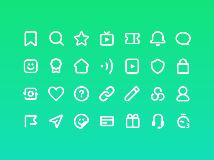 Social Media Line Icons