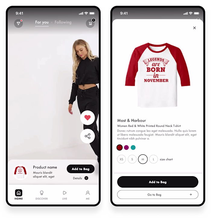 Social Commerce App concept
