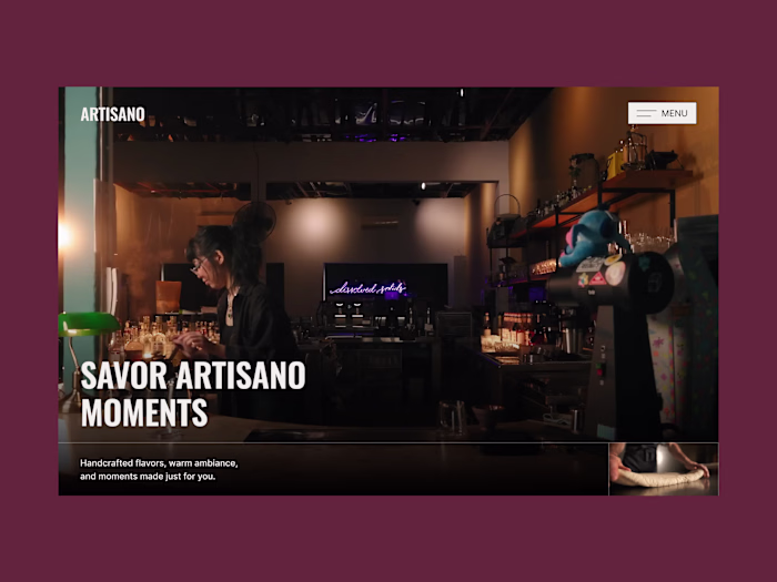 Artisano Cafe & Bistro Website Template