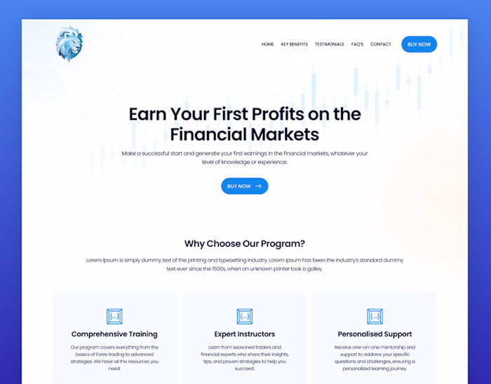 Forex Landing Page Design 