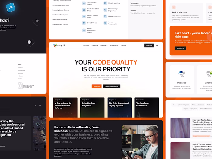 Easy.bi: Corporate website for a business intelligence company