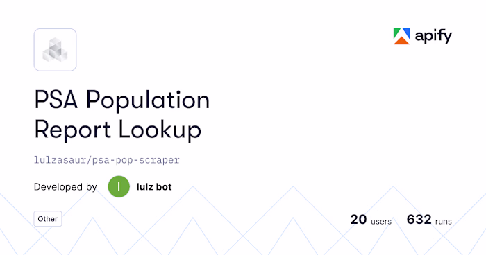 PSA Card Population Analysis Tool