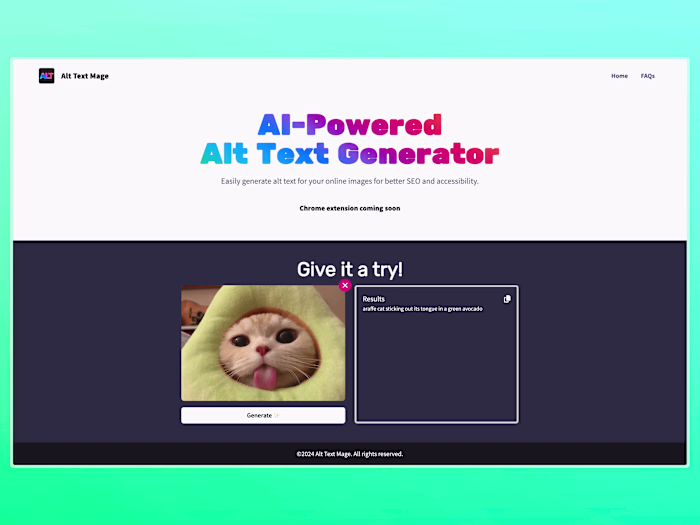 Alt Text Mage: Alt Text Generator Web App