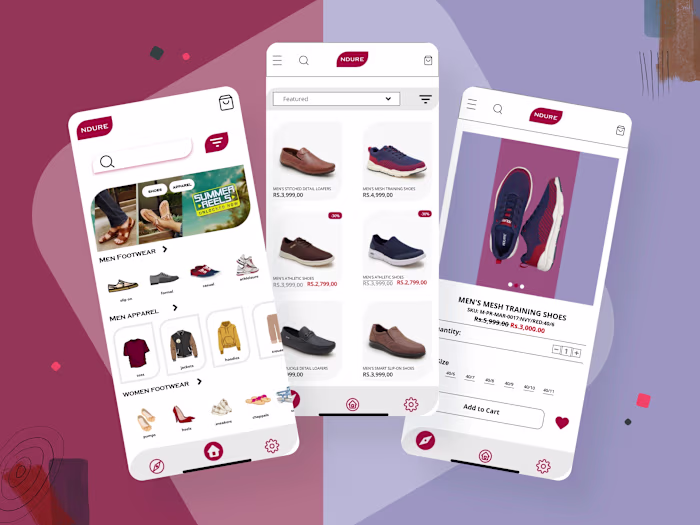"Step Up Your Style: Innovative UI Design for NDURE Shoe 