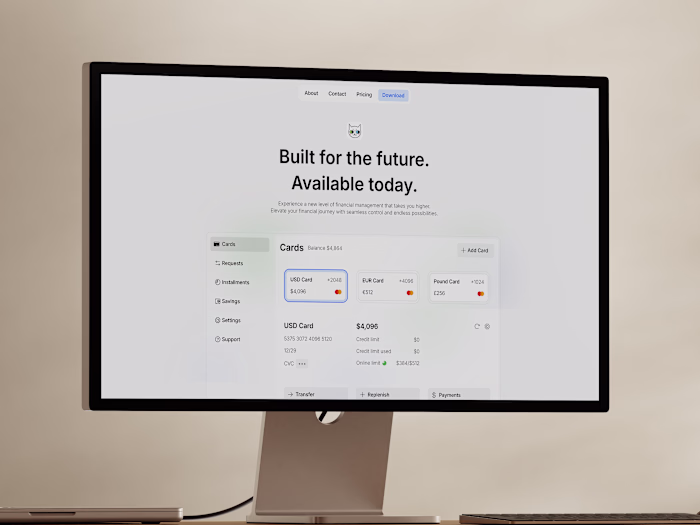Meowbank - Fintech website