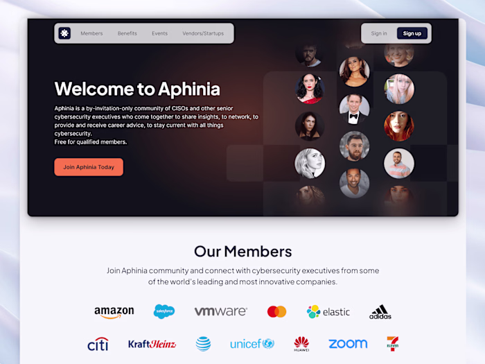 Aphinia Website Redesign
