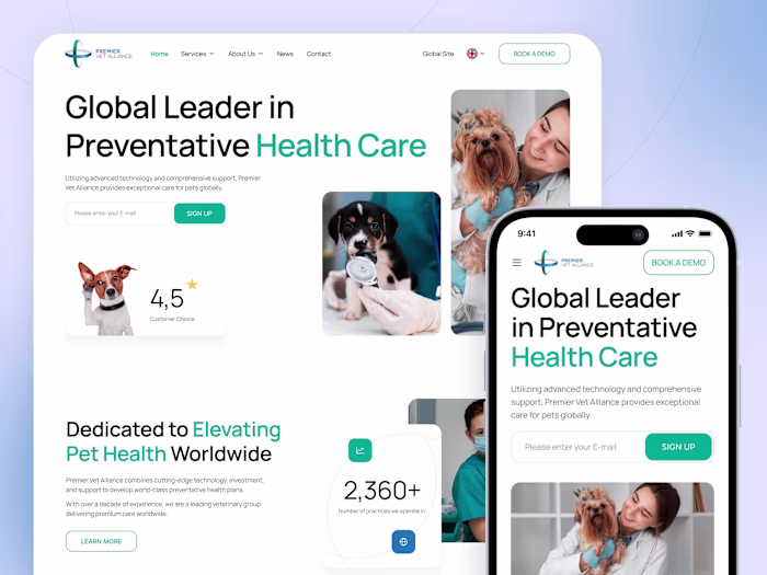 Premier Veterinary Alliance Website Redesign