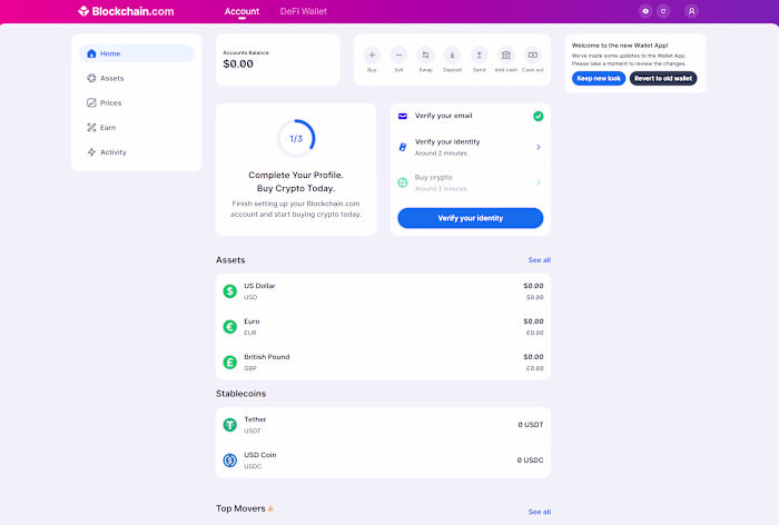 Blockchain.com Web Wallet