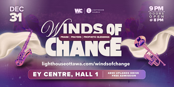 New Year's Eve Service Billboard Design for Lighthouse Church