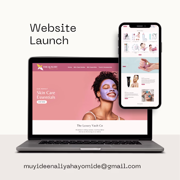 Shopify Store Design for Skincare