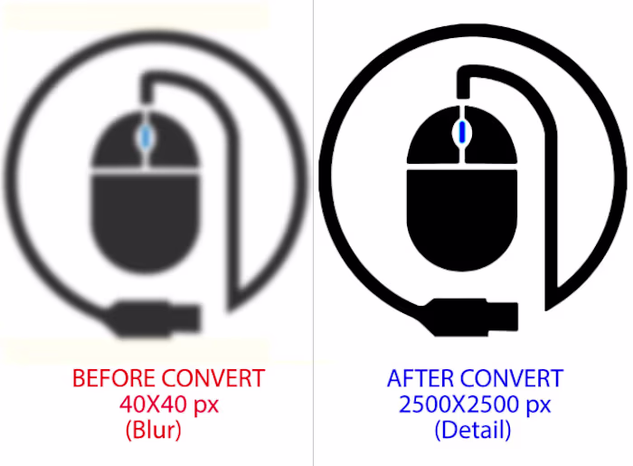 I will convert a low resolution graphic to high resolution