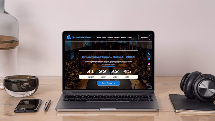 Crypto Event Landing Page: CryptoGetExpo. 
