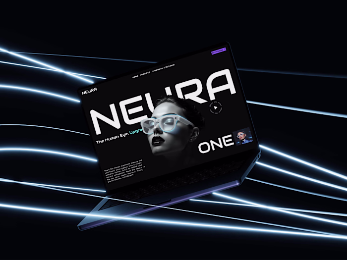 Neura One Smart Glasses Landing Page Design