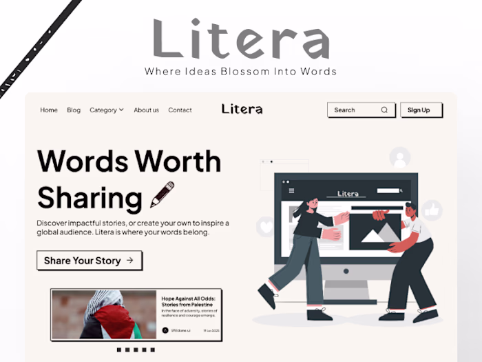 Landing Page Design for Litera