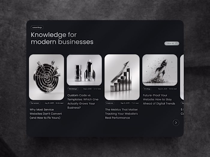 Premium blog section design - crafted for a clean, modern fe...