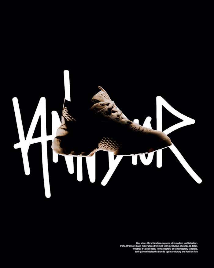 Dior shoe 3D product design