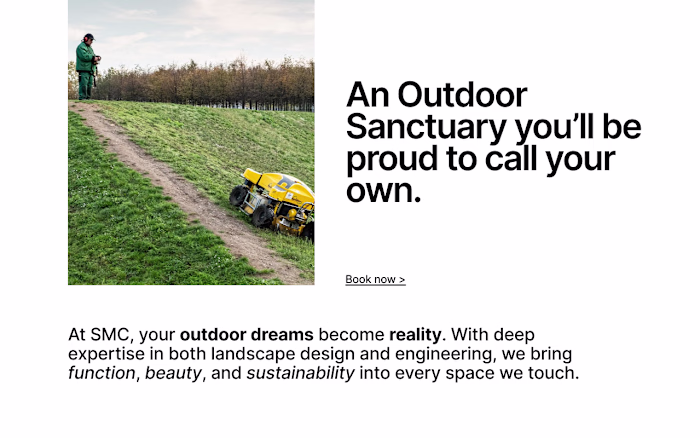 Cultivated Simplicity for a high-end Landscaping business.