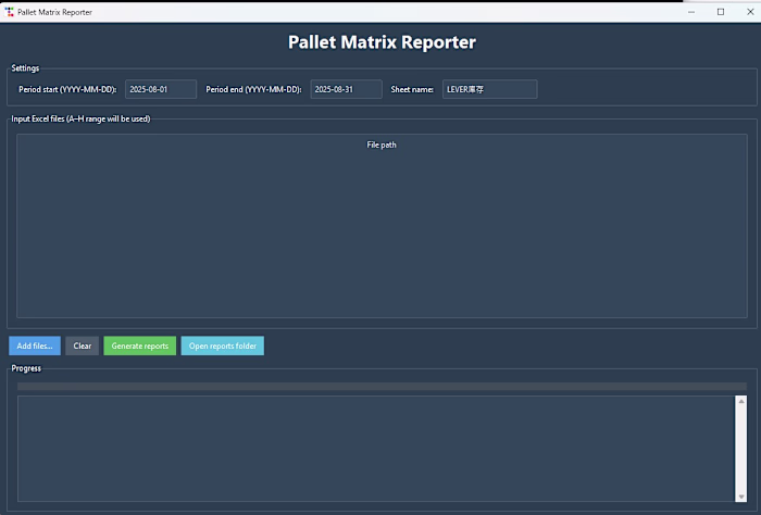 Python desktop tool for calculating
