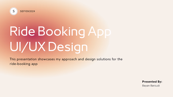 Ride Booking App UI/UX Design 
