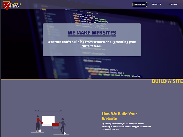 Red Banner Media Website | Front & Back End developed & deployed