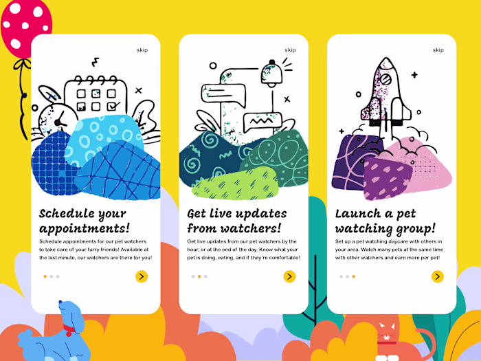 PetWatchr - Onboarding Screens