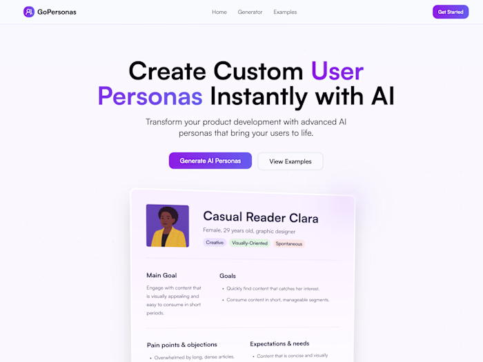 GoPersonas: Building an AI-Powered Persona Generator in One Week