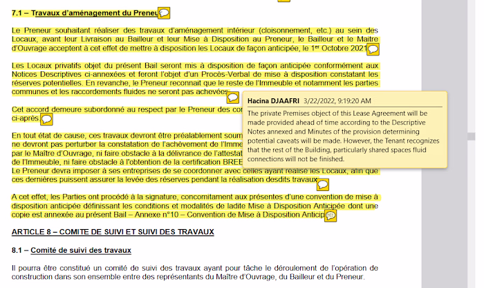 Bilingual translations