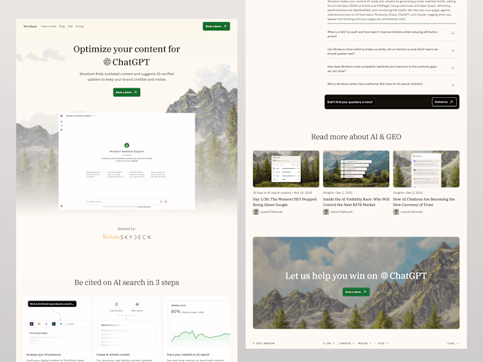 Wrodium Website and Pitch Deck Design