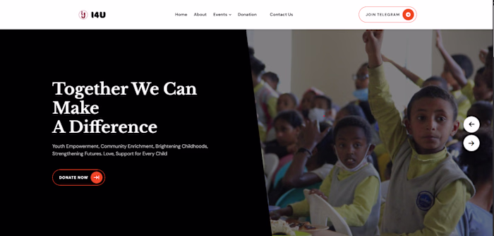 I For U Charity Website Development