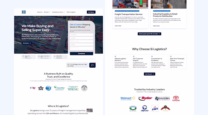User-Friendly Website Design for Si Logistics
