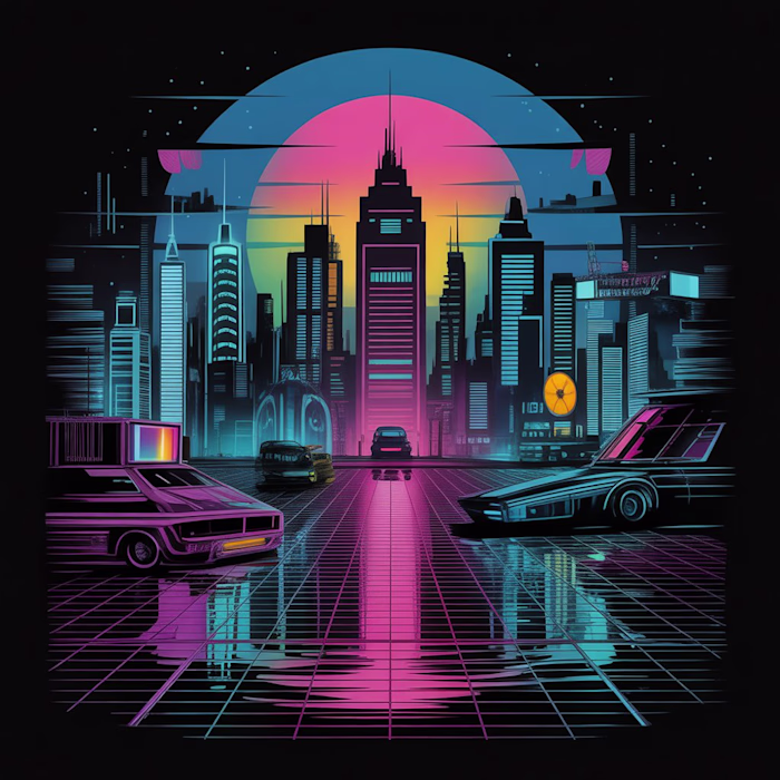 Digital illustration focusing on perspective