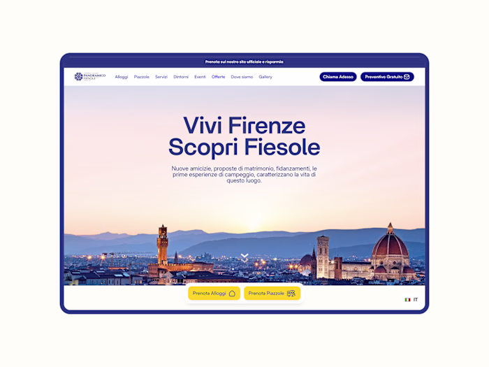Camping Panoramico Fiesole: Website for a Tuscan Destination