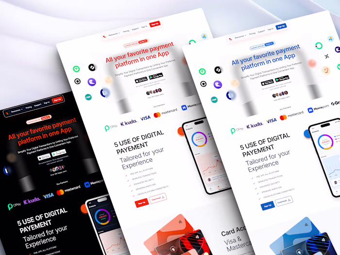 Fintech landing page