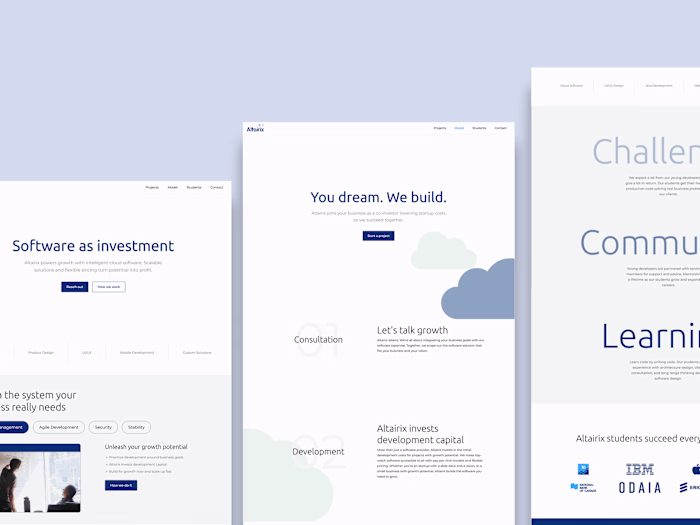 Custom Cloud Software Website | Modern and Minimalist