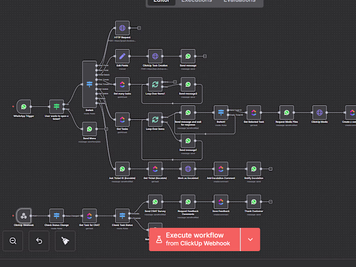 WhatsApp Task Management Bot for ClickUp