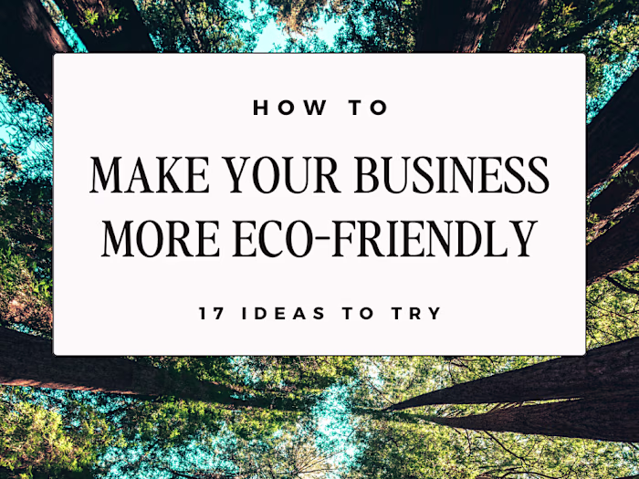 How to Make Your Small Business More Eco-Friendly & Sustainable…