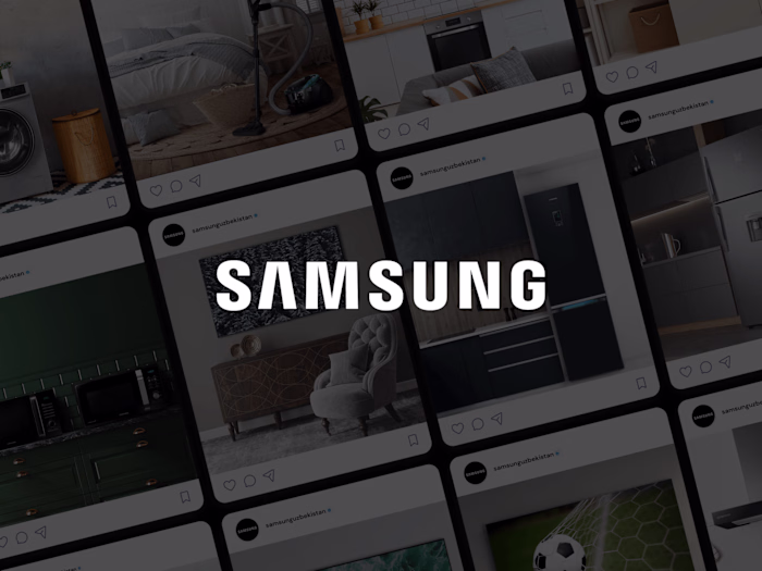 Social media posts and photomanipulation for Samsung on Behance