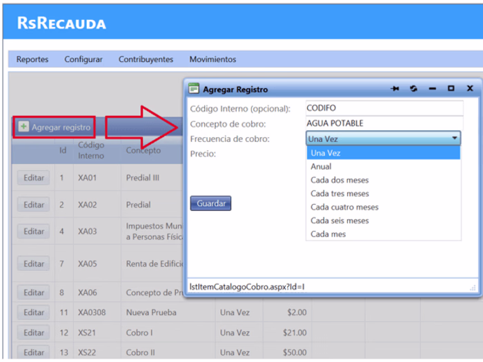 RsRecauda Web Application