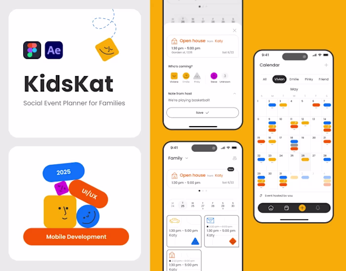 UI/UX Design for Social Event Planner