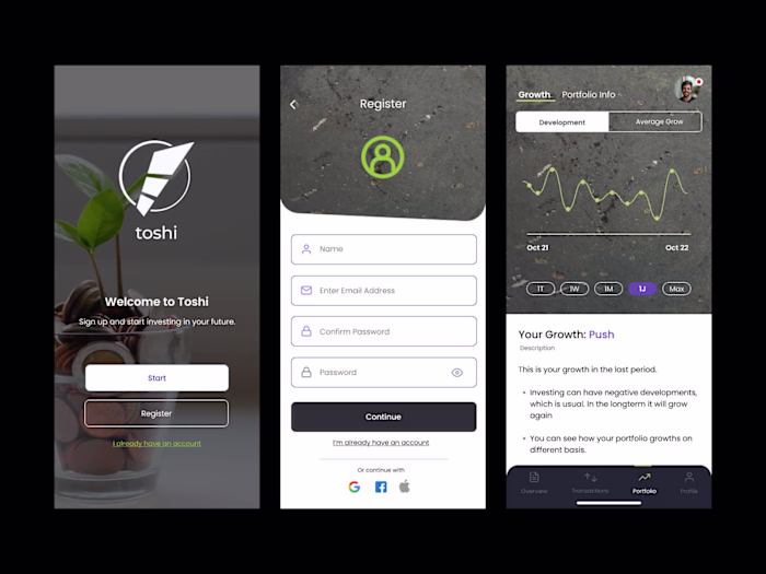 Toshi – Designing Trust in Investment